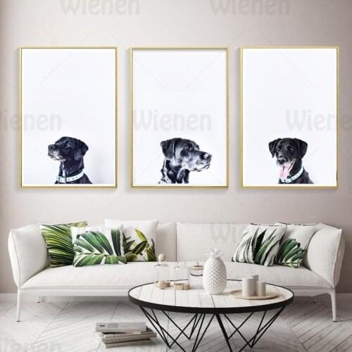 Modern Poster Pet Pinscher Dog Wall Art Canvas Painting Printing Animal Wall Picture Living Room Dining Room Home Decoration