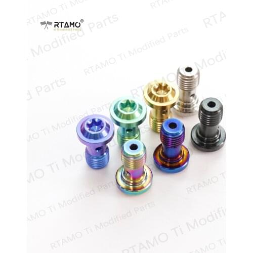Titanium Banjo Bolts M10x1.0/1.25Px19 Disc Head Screws For Brake Hose Line Master Cylinder Motorcyle Parts