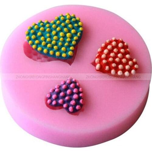 Cake Decoration DIY Tools Lovely Love Wave Point 3D Chocolate Liquid Silicone Molds Pastry Mould Jello Pudding Ice Cube Soap