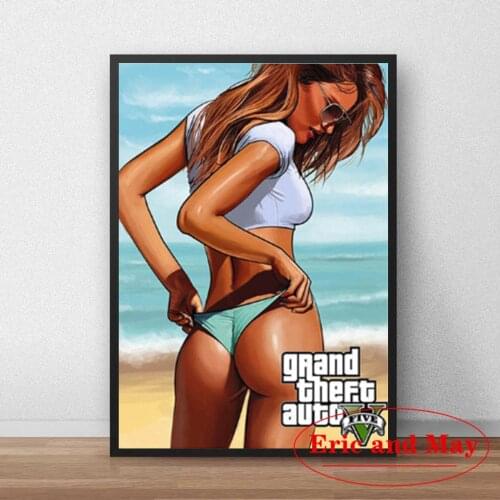 Video Game Gta 5 Grand Theft Auto Posters And Prints Canvas Paintings Picture On The Wall Wall Paintings For Bedrooms Obrazy