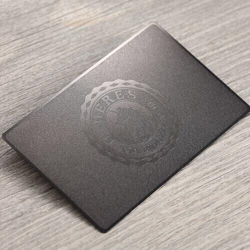 Stainless steel business card frosted metal card black metal business card custom stainless steel card custom