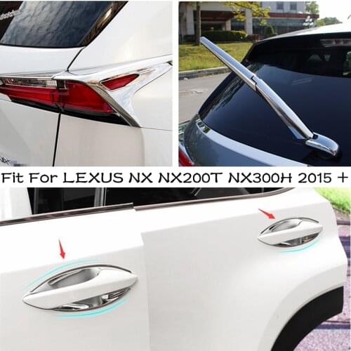 Lapetus Exterior Fit For LEXUS NX NX200T NX300H 2015 - 2019 Chrome Car Door Handle Grip Cover Trim / Protective Cover Kit