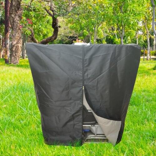 1000L Water Tank Protective Cover 210d Fabric Dust Waterproof Outdoor Garden IBC Container Rainwater Tank Sunscreen Cover