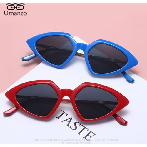 Fashion Women Sunglasses 2021 Vintage Triangle Sun Glasses Metal Gold Glasses Leg Anti UV400 Lens Female Pensonality Goggles