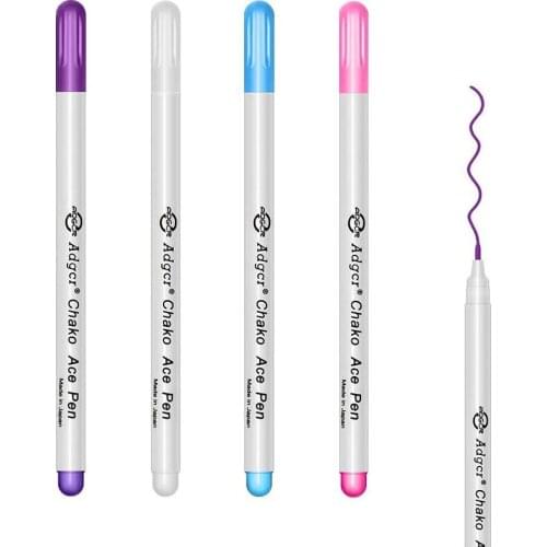 1/4pcs Ink Disappearing Fabric Marker Pen Water Erasable Pen Tailors Pen for Patchwork Fabric Cross Stitch Mark Sewing Tools