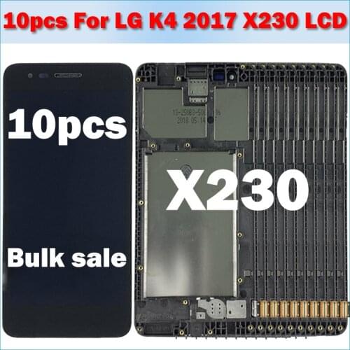 10 piece/lot For LG K4 2017 X230 LCD Display Touch Screen Digitizer with Frame Assembly For LG K4 2017 X230 Display