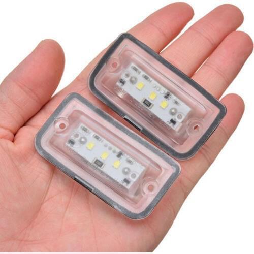 2pcs Car LED License Plate Light Bulb White Lamps For Mercedes-Benz C W203 CLK W209 SL R230 Car Interior Accessories