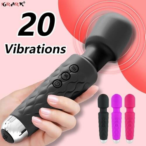2021 Powerful AV Vibrator Magic Vagina Wand Clitoris Stimulator Sex Machine Toys for Women Adults G Spot Masturbators USB Dildo