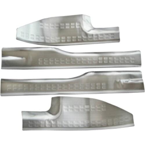 4PCS stainless steel Internal Scuff Plate/Door Sill Protector Sticker For Mitsubishi Outlander 2007-2012 Car Styling