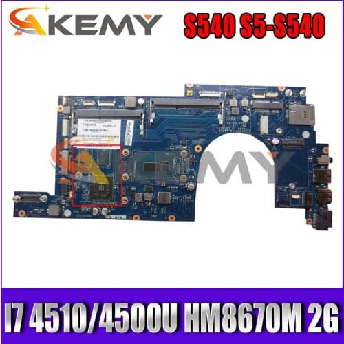Akemy VIUS6 LA-A171P For Lenovo Thinkpad S540 S5-S540 Laptop Motherboard CPU I7 4510/4500U GPU HM8670M 2G DDR3 100% Test Work