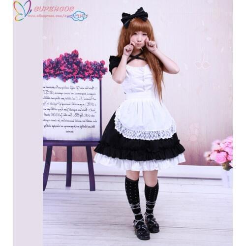 Free shipping! New Arrivals! High quality! Cotton Black And White Cosplay Lolita Dress