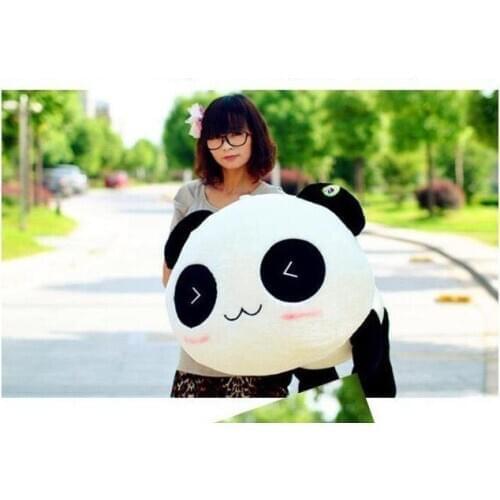 Big lovely plush lying panda toy classic expression panda doll big panda doll gift about 80cm 0394