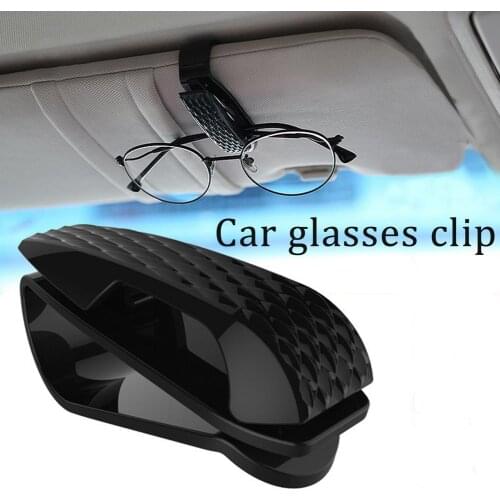 2PCS Car Glasses Case Auto Sun Visor Glasses Holder Sunglasses Clip Card Holder Eyeglasses Accessories Car Accessories Interior