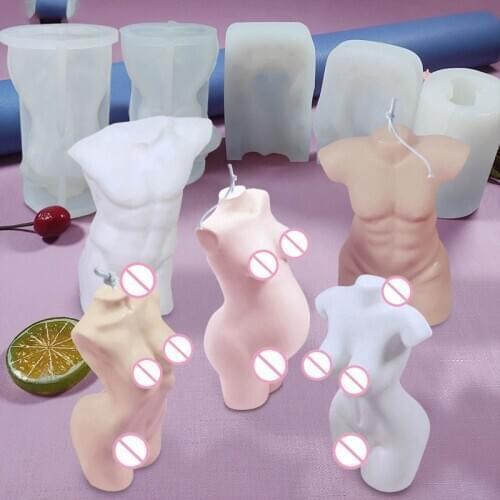 Human Body Silicone Mold Female Body Candle Mold Resin Mold Male Shape Aromatherapy Plaster Mold Candle Making Kit Soap Mold