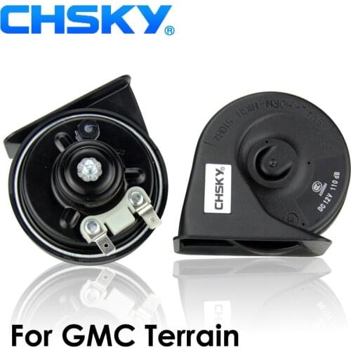 CHSKY Car Horn Snail type Horn For GMC Terrain 2010 to Now 12V Loudness 110-129db Auto Horn Long Life Time High Low Klaxon
