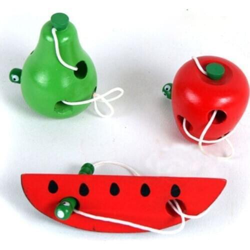 Wooden Education Baby Kindergarten Mouse Thread Cheese Plaything Early Learning Toys Montessori Teaching Aids Math Toy L0058