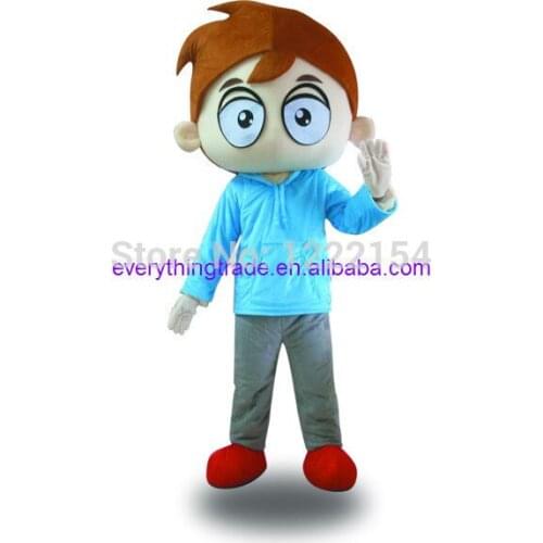 Hot sale 2017 Cartoon Character Adult cute big eyes boy Mascot Fancy Dress Halloween party Costume