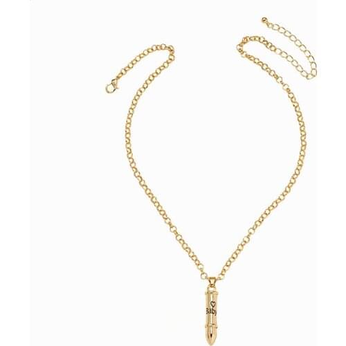 Ins Gold Chain Men Women Reborn Baby Letters Spike Irregular Choker Pendant Necklaces Trendy Korean Fashion Party Jewelry