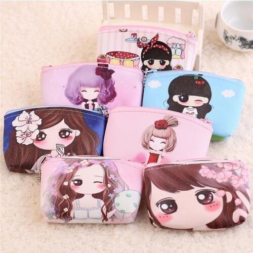 Kawaii cartoon Coin Purse Kawaii Kids Wallet Girls Kids Money Bag Children Party Gift Leather Coin Purses For Female In Stock