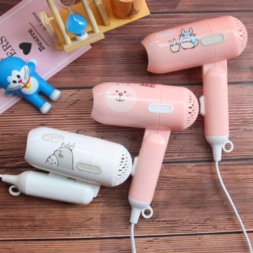 Cute cartoon Hair Blow Dryer dormitory home childrens hair dryer Compact Blower Foldable Portable Hair Styling Drying Supplies