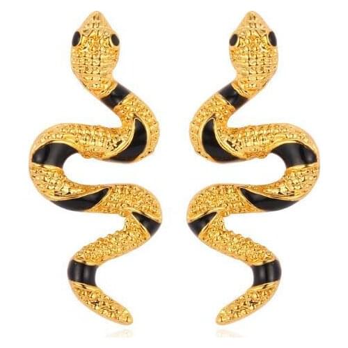 Trendy Vintage Snake Shape Dangle Earrings for Women Girl Retro Drop Earrings Cute Small Object Earring Jewelry Bijoux