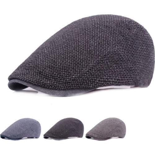 Men Cotton Adjustable Waiter Hat Spring/Autumn Beret Cap for Women Newsboy Detective Cap Male Casual Retro Cap Female Sun Hat