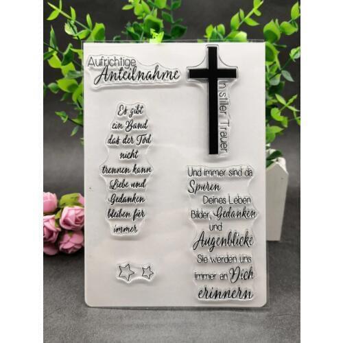 German Clear Silicone Rubber Stamp for DIY scrapbooking/photo album Decorative craft A24