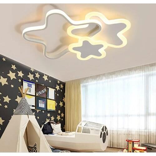 Nordic modern childrens cartoon style new LED light source ceiling lamp bedroom childrens room