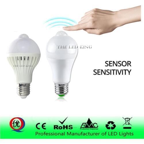 NEW E27 pir Led Bulb with Motion Sensor 220V 110V Infrared Led Light Bulb Body Induction Auto on/off Sensor Detection Night Lamp