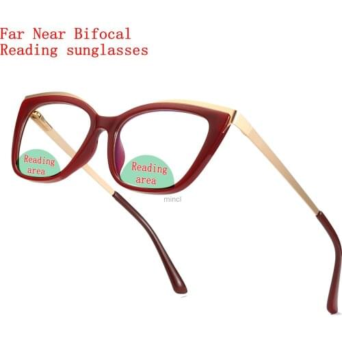 Transition Sunglasses Bifocal Photochromic Reading Glasses Womens Far Near Multi Focus Presbyopia with Diopter UV400 NX