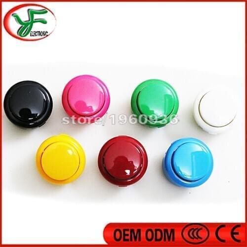 Original Baolian Arcade Button 100pcs 30mm Arcade Push Button Round Start Button With Small Micro Switch Copy SANWA OBSF-30