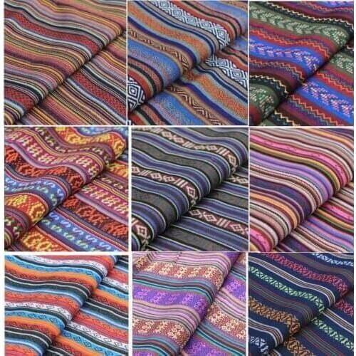 PPCrafts Ethnic wind cotton towel linen sofa cushions decorate curtain cloth fabric for diy 50 X 150CM