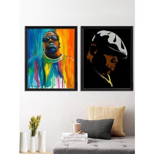 Notorious BIG Hip Hop Rapper Singer Portrait Poster Wall Stiker Prints Home Decor Gift Room Art Silk