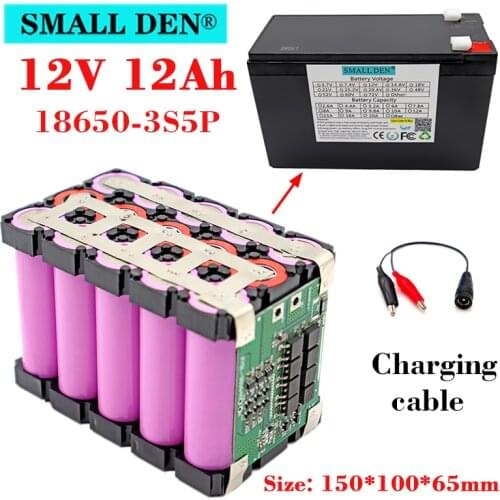 12V 12Ah 18650 lithium battery pack sprayer appliance for backup power solar equipment surveillance camera child toy car Access