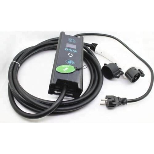 Level 2 EVSE adjustable 6A 8A 10A 12A 16A j1772 ev plug ev charger with schuko plug