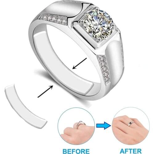 19/38PCS Ring Size Adjuster for Loose Rings, Invisible Transparent Ring Sizer Adjuster Fit Wide Rings, Ring Size Reducer Spacer