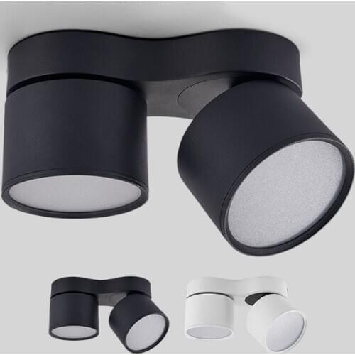 Dimmable Surface Mounted LED COB Downlight 2x7w/2x10w/2x15w Rotating LED Spot Light Ceiling Lamp with LED Driver AC110V/220V