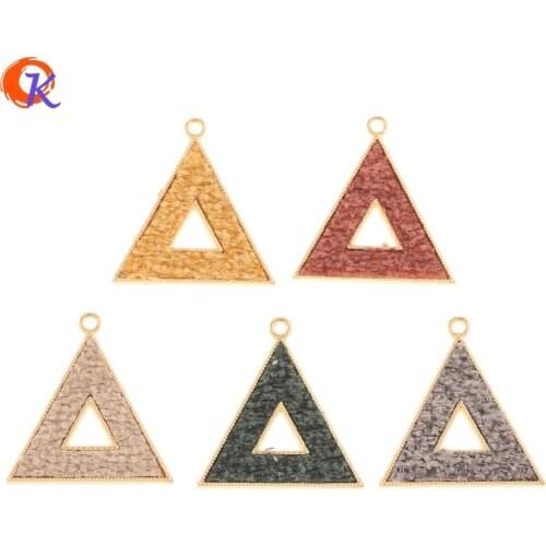Cordial Design 50Pcs 30*31MM Jewelry Accessories/Charms/Hand Made/Triangle Shape/Earrings Connectors/Jewelry Findings Component