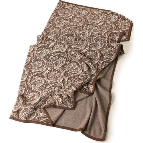 High end 100%goat cashmere knit double face color exquisite jacquard super large thick scarf blanket pashmina 184x200cm 1.5kg