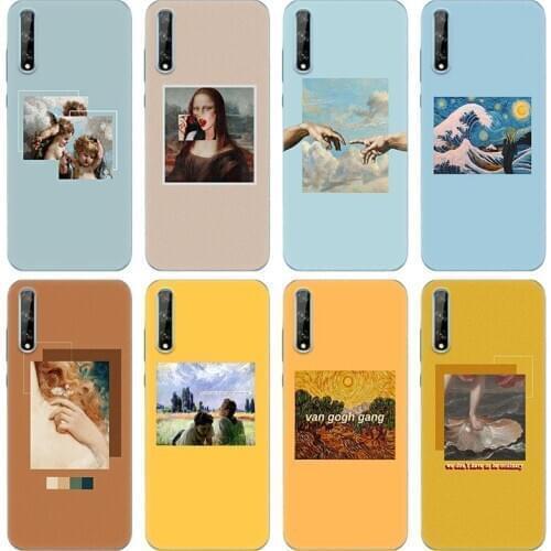 Hot Aesthetic Art Soft Silicone Phone Case for Huawei Y5 Lite 2018 Y6 Y7A Y9A Prime 2018 Y9 2019 Y9S Y5P Y6P Y7P Y8P Cover