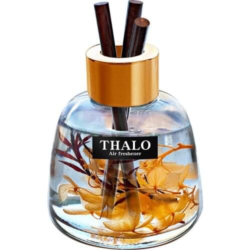 120ml Fireless Aromatherapy Oil Glass Bottle With Dried Flower Rattan Air Purifier For Room Decoration Aroma Oil Diffuser Sets