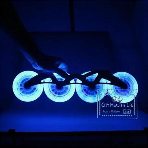 Super Bright LED Flash Wheel blue 110mm*8