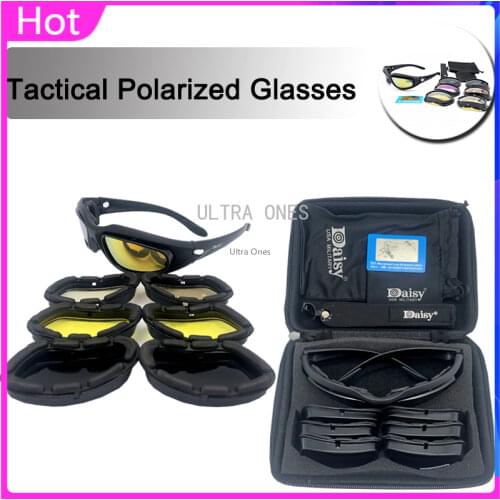 Daisy C5 Tactical Glasses Polarized Airsoft Paintball Shooting Military Goggles Outdoor Hiking Protective Army Sunglasses 4 Lens