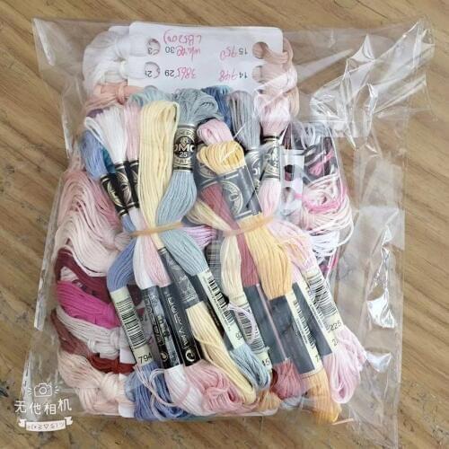 Top Stock dmc meters selling mix Colors Cross Stitch Cotton Embroidery Thread high quality same as photoes stock seling