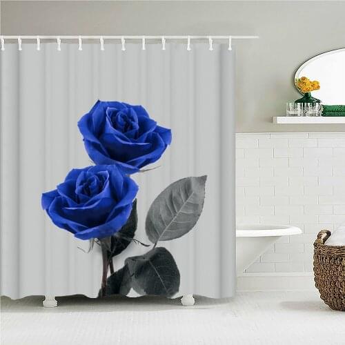 Flowers Colorful Roses Waterproof Shower Curtains For Bathroom Bath Curtains Multi-size 240*180CM 3D Print Shower Curtain