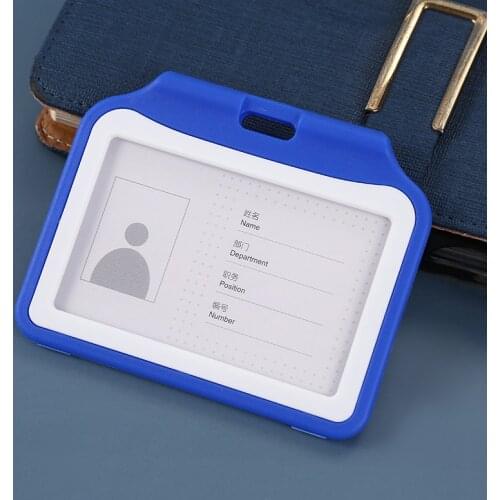 Women Men Business Card Holder Plastic Solid Candy Color Credit Card Holders Bank ID Holders Badge Child Bus Card Cover Case