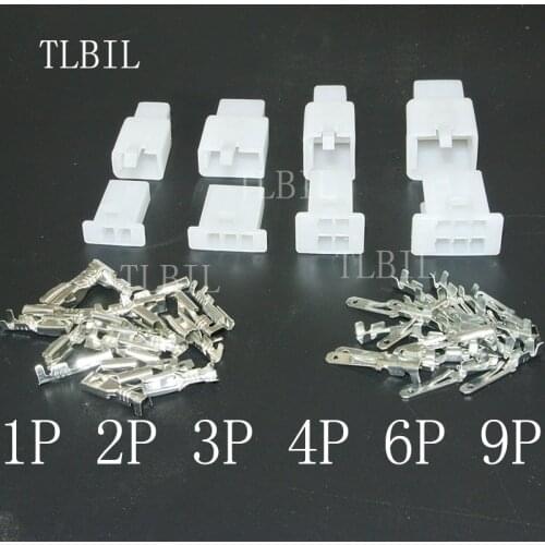 10Sets/lot 1/2/3/4/6/9pin Automotive 2.8mm Electrical wire Connector Male Female cable terminal plug Kits Motorcycle ebike car