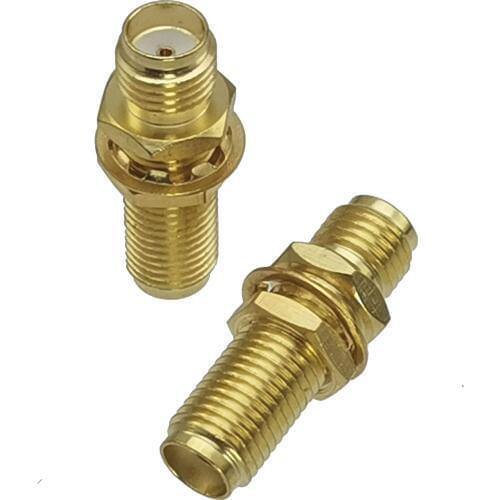 10pcs Adapter converter SMA female to SMA female nut bulkhead