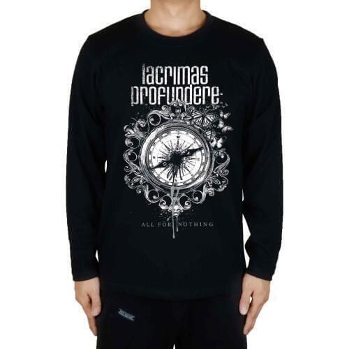 14 styles High Quality lacrimas profundere dark clock compass Rock poleras punk death heavy black metal mma fitness