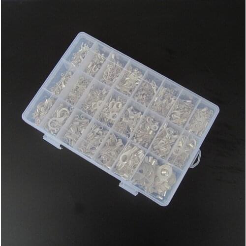 240 pcs UT1.5 2.5 cold pressing terminals u-shaped forked y-type bare terminals pressing copper nose silver-plated lug